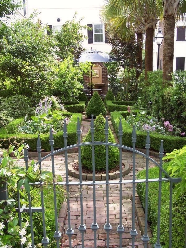 formal small charleston garden in the back yard- urban gardens
