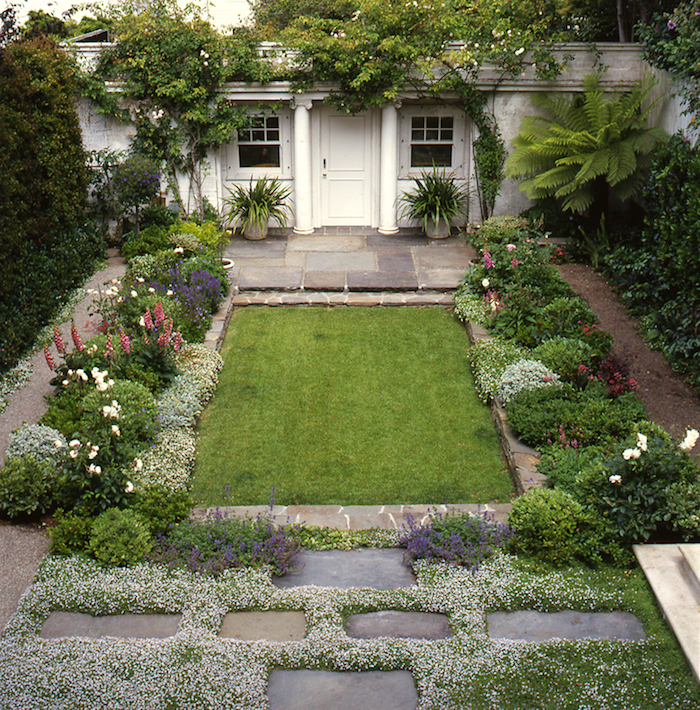 elizabeth everdell garden design - charming pacifici heights backyard small garden